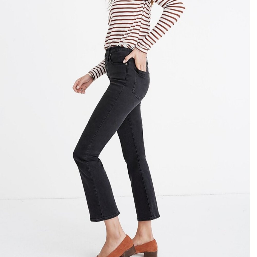 Madewell Black Wide Leg Flare Jeans - Picture 2 of 6